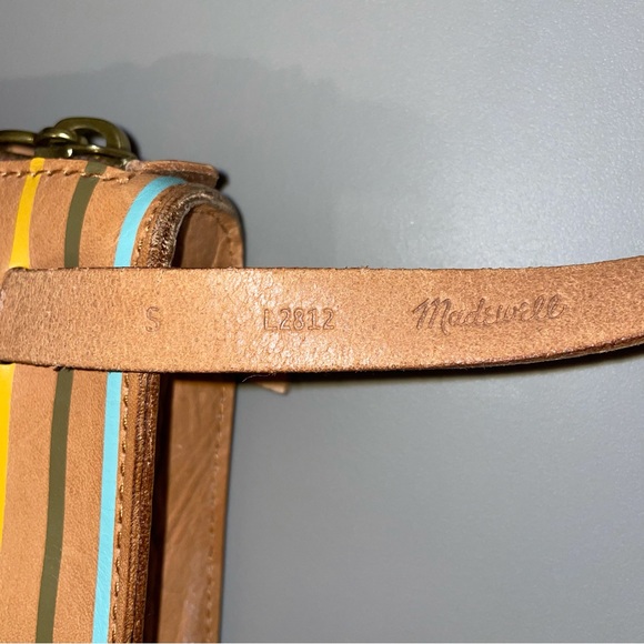 Madewell Tan The Simple Pouch Belt Bag Rainbow Stripe Edition - Picture 11 of 16